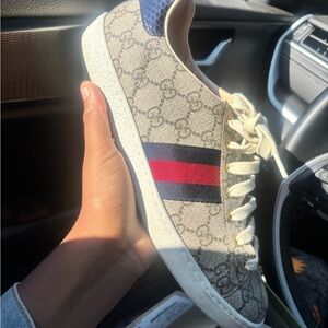 Gucci Beige and Blue Men's Sneakers